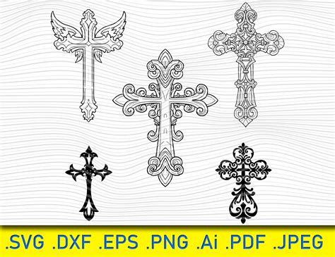 Art & Collectibles Digital Crosses Svg Files Cross Clipart Cross Svg ...