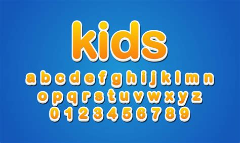 kids font alphabet 4496787 Vector Art at Vecteezy