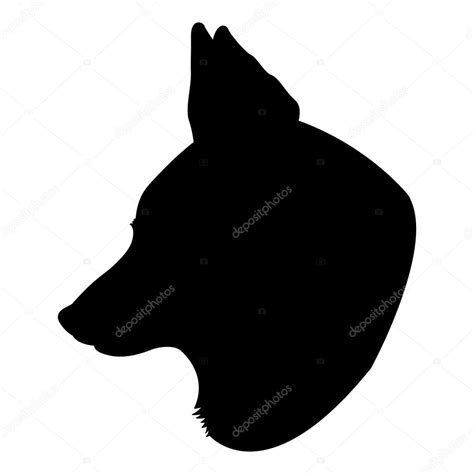 Fox head vector silhouette black — Stock Vector © wectors #124869120