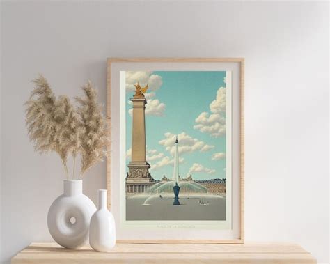 Place De La Concorde Paris Art Print Wall Art AI Artwork - Etsy