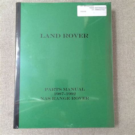 Purchase Land Rover Range Rover Parts Manual RV-RTC9933CC in San Luis Obispo, California, United ...