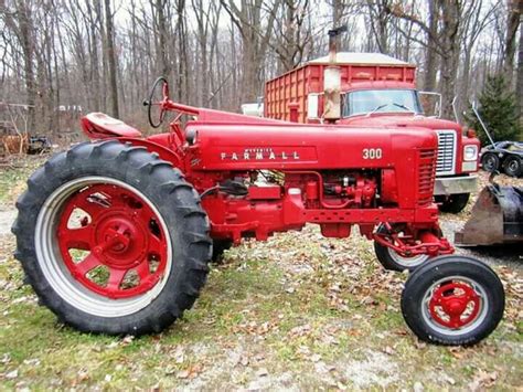 FARMALL 300 International Tractors, International Harvester, Rubber Tires, Power, Red