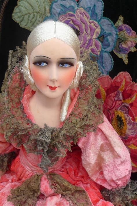 RARE Antique French Boudoir Doll Paris 1920 Silk Fashion Doll C 1920 | eBay Antique Beds ...