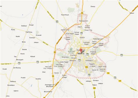 Meerut Map and Meerut Satellite Image