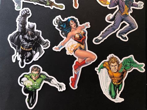 DC Comics Characters Stickers Set 1 | Etsy