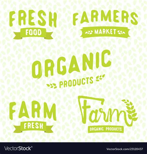 Farmers market logos templates Royalty Free Vector Image