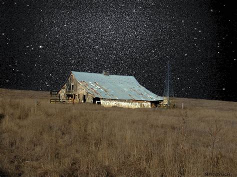 Free stock photo of field, night sky, old barn