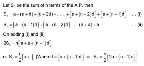 Maths formulas for class 10 chapter- Arithmetic Progressions |Physicswallah