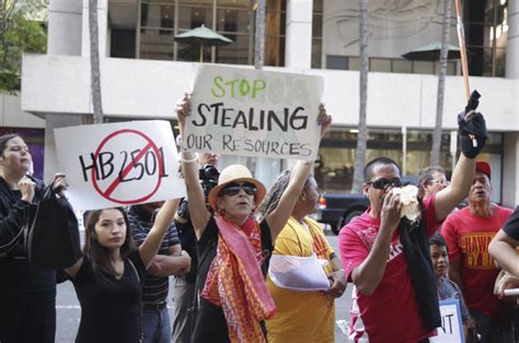 Dozens protest bill allowing diversion of Maui water - West Hawaii Today