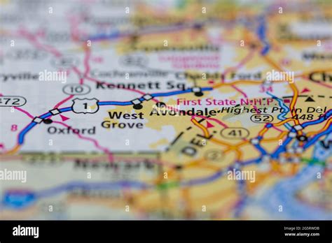 Avondale pennsylvania map hi-res stock photography and images - Alamy