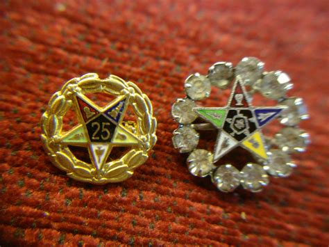 TWO VINTAGE EASTERN STAR PINS FOR YOUR COLLECTION - HAVE A LOOK - Federal Coin Exchange