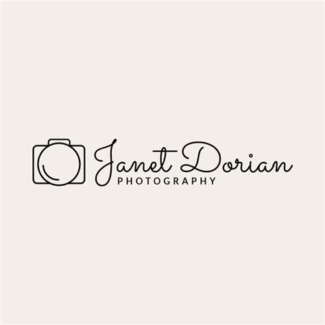 a black and white logo with the words,'fanet dorian photography