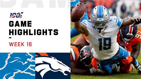 Lions vs. Broncos Week 16 Highlights | NFL 2019 - YouTube