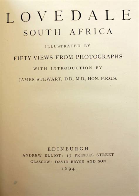 Lovedale South Africa (1894) - Illustrated By Fifty Views From ...