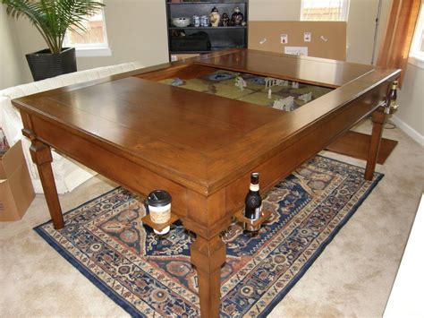 Geek Chic Gaming Tables...Question to Carpenters.. | Table games, Wargaming table, Board game table