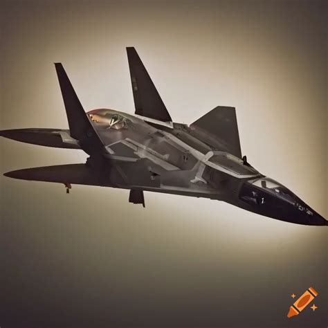 Top view blueprint of a stealth fighter jet on Craiyon