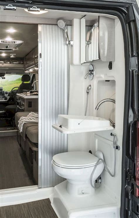 45 Smart Bathroom RVs and Camper ,Travel Trailer Remodel Ideas | Rv bathroom, Campervan interior ...