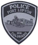 Fort Lupton, Colorado Police (Gray on Black)(REGULAR PATCH)