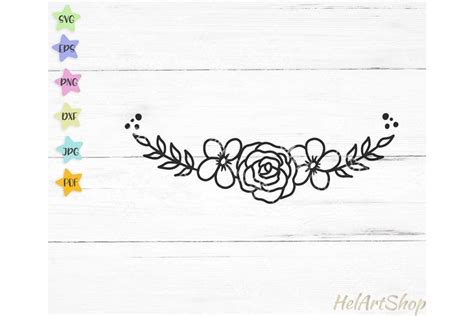 Flower border svg, floral swag svg, Flowers svg, floral svg