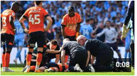 Luton Town captain Tom Lockyer in hospital after - One News Page VIDEO