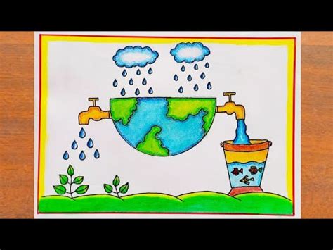 World Water Day Drawing Easy || How to Draw Save Water Save Life Poster ...