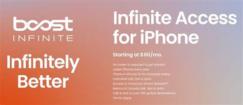 Get unlimited talk, text, data and a new iPhone every year from Boost Infinite for $60 per month ...