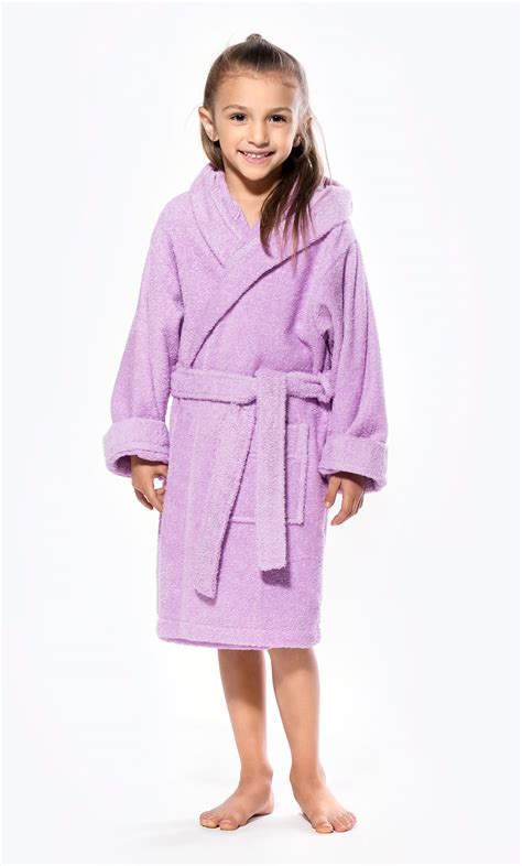 Kids Robes :: Terry Kids Robes :: 100% Turkish Cotton Lavender Hooded Terry Kid's Bathrobe ...