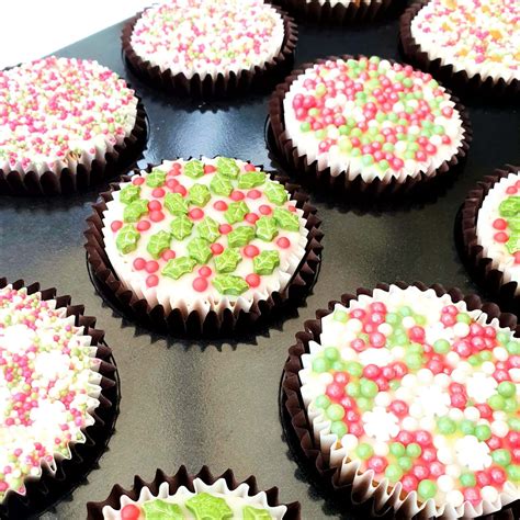 Easy Christmas Fairy Cakes with Sprinkles – Feast Glorious Feast