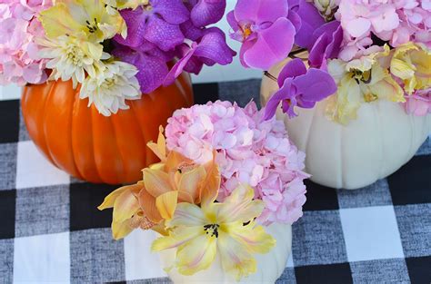 DIY Pumpkin Flower Arrangements - Happy Family Blog