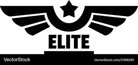 Elite logo simple style Royalty Free Vector Image