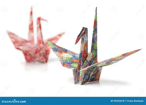 Origami paper crane birds stock photo. Image of japanese - 99353678