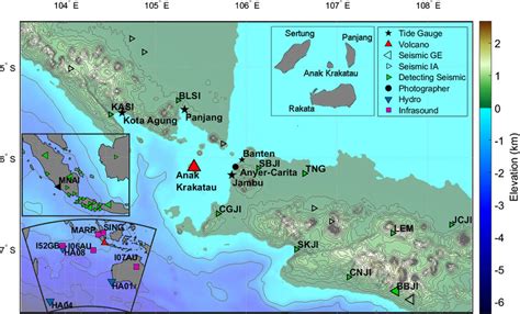 Krakatoa Volcano Map