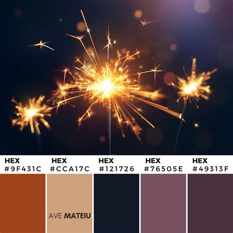 Burning sparkler, Happy New Year Color Palette 366 | Christmas color palette, Color palette, New ...