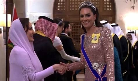 Princess Kate Dazzles In Diamond Tiara At Jordan Royal Wedding Banquet