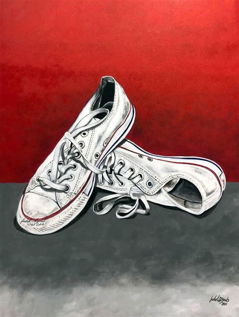 Converse Old Shoes Painting by fadel ayoub | Saatchi Art