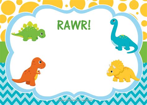 FREE Dinosaur Birthday Invitations – Bagvania FREE Printable Invitation Template