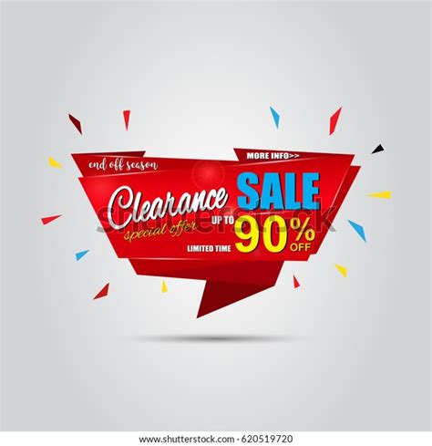 Clearance Sale Banner Template Design 90 Stock Vector (Royalty Free ...