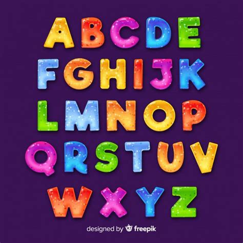 Hand drawn colorful alphabet Free Vector | Cool alphabet letters, How to draw hands, Alphabet