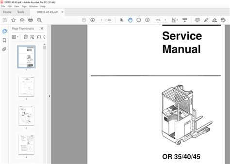 NISSAN FORKLIFT OR 35, OR 40, OR 45 Service Manual PDF DOWNLOAD - HeyDownloads - Manual Downloads