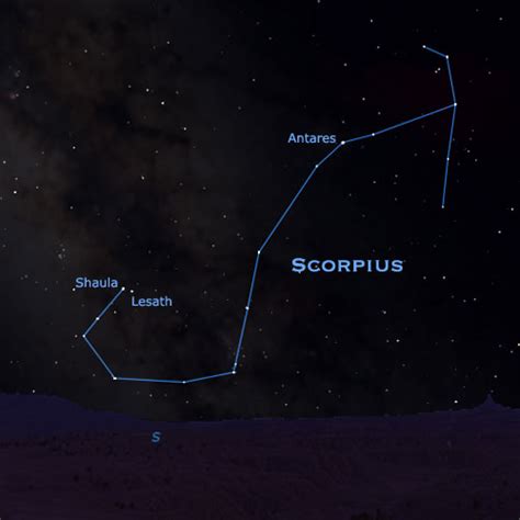 Scorpion stinger stars Shaula and Lesath | Brightest Stars | EarthSky