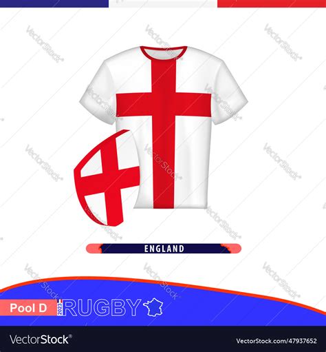 Rugby jersey of england national team with flag Vector Image