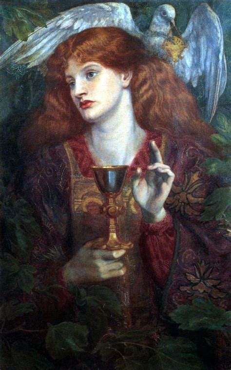 a painting of a woman holding a chalice