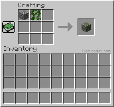 How to make a Mossy Cobblestone in Minecraft