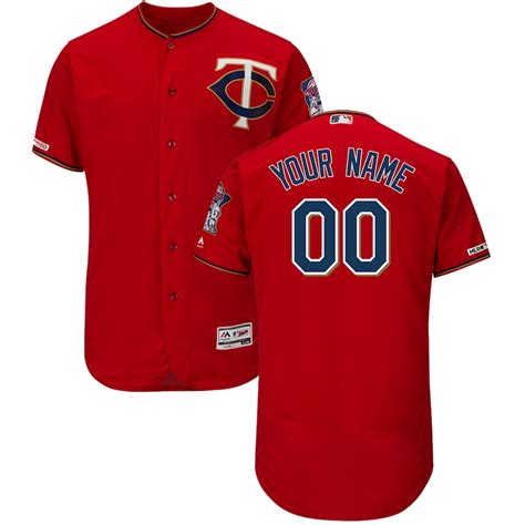 Men's Minnesota Twins Majestic Alternate Scarlet Flex Base Authentic ...