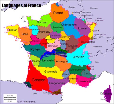 Languages and dialects of France. | Language map, Geography map, Map