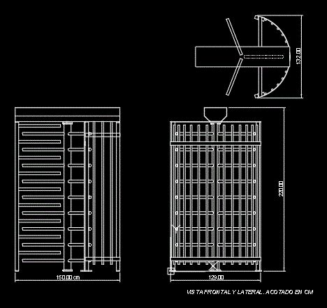 Full Height Turnstile In AutoCAD | CAD library