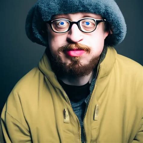 professional head shot of sam hyde wearing a ushanka, | Stable Diffusion