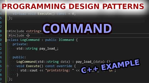 The Command Pattern - Programming Design Patterns - Ep 14 - C++ Coding - Must Know - YouTube