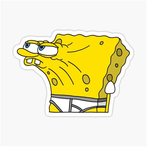 "Smug Spongebob Sticker" Sticker for Sale by charlierayy | Redbubble