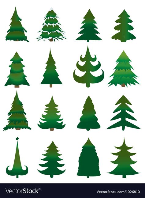 Christmas Pine Trees Royalty Free Vector Image